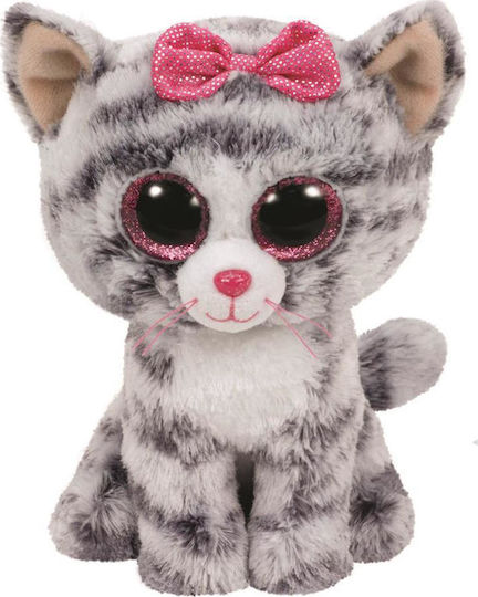 TY Λούτρινο Γατάκι Beanie Boos Kiki Grey Cat Reg για 3+ Ετών 15 εκ.
