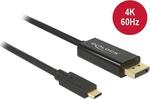 DeLock Regular USB 3.1 Cable USB-C male - DisplayPort Male Μαύρο 1m (85255)