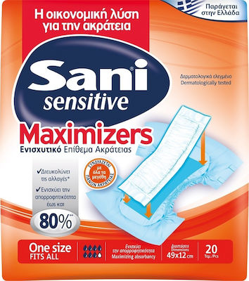 Sani Maximizer Verstärkungspflaster Unisex Inkontinenz-Pads Erhöhte Flüssigkeit 7 Tropfen 20Stück