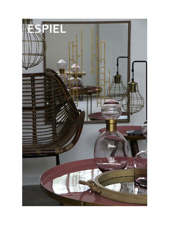 Espiel Καθρέπτης Τοίχου με Χρυσό Πλαστικό Πλαίσιο 70x60cm
