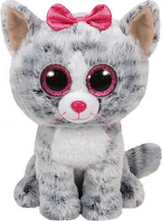 TY Puppy Boos Kiki Grey Cat Med 23cm For 3+ Years 23 cm
