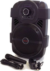 Akai Karaoke-System mit einem Kabelgebundenen Mikrofon ABTS-808L in Schwarz Farbe