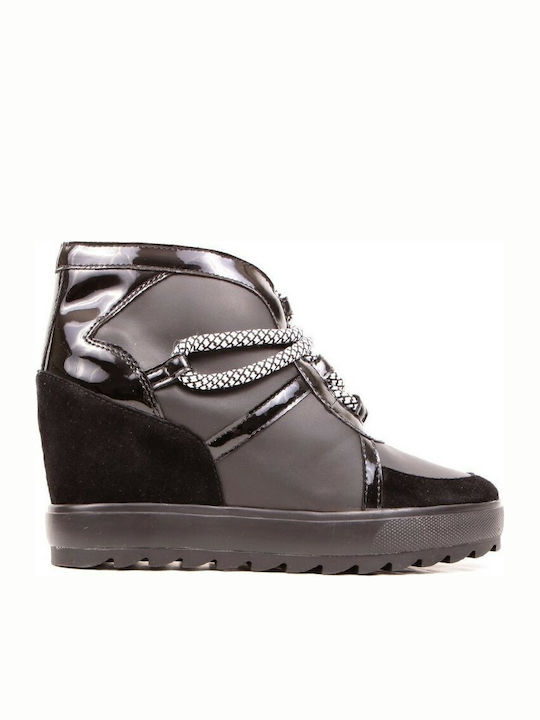 Armani Jeans 925257-7Α655 Wildleder Damen Knöchelstiefel Schwarz