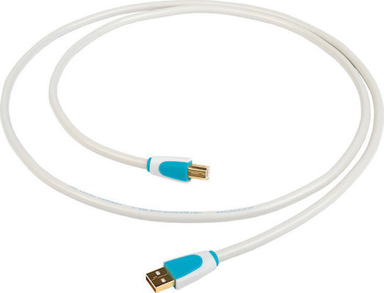 Chord USB 2.0 Кабел USB-A мъжки - USB-B мъжки Бял 3м
