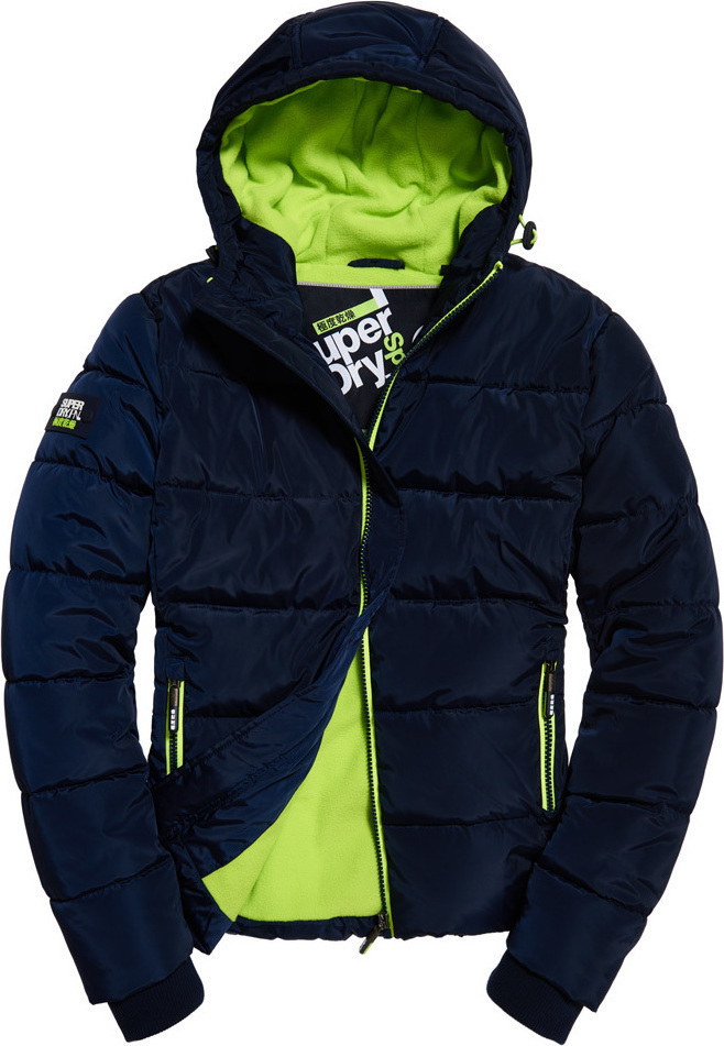 Superdry Sports Puffer Jacket Navy/Lime Punch Skroutz.gr