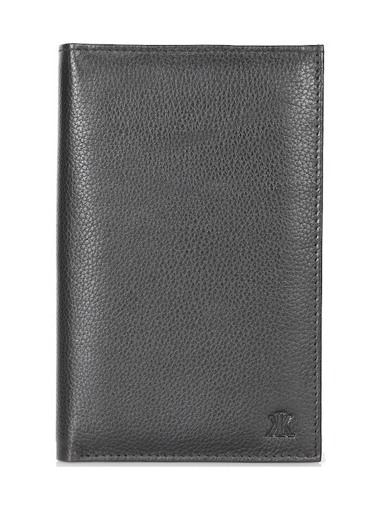 Großes Portemonnaie aus Leder KAPPA 4301 Schwarz