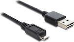 Powertech Regular USB 2.0 to micro USB Cable Μαύρο 1m (CAB-U088)