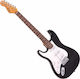 Encore E6 Electric Guitar for Left-handed Stratocaster with SSS Pickup Configuration Black