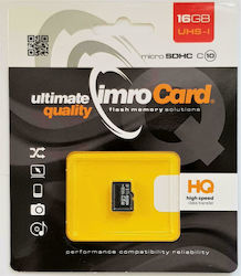 IMRO microSDHC 16GB Class 10 U1 High Speed με αντάπτορα