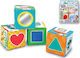 MG Toys Activity Cube Μαλακοί Κύβοι Ζωάκια made of Fabric for 6++ Months