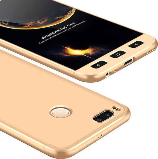 Mi A1 Mi 5X 360 Degrees Full Protection Πλαστικό Χρυσό (Xiaomi Mi 5X/Mi A1)
