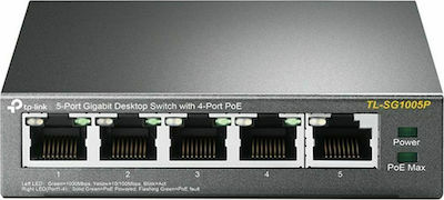 TP-LINK TL-SG1005P v1 Unverwaltet L2 PoE Switch mit 5 Ports Ethernet