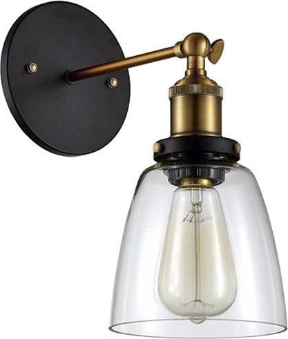 GloboStar Crucible Vintage Leuchte Wand mit Fassung E27 Gold 25.5x14x29.5cm
