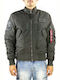 Alpha Industries Flight Engine Men's Winter Bomber Jacket Waterproof Gray