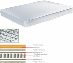 Woodwell Double Orthopedic Mattress with Magic Springs 140x190x18cm