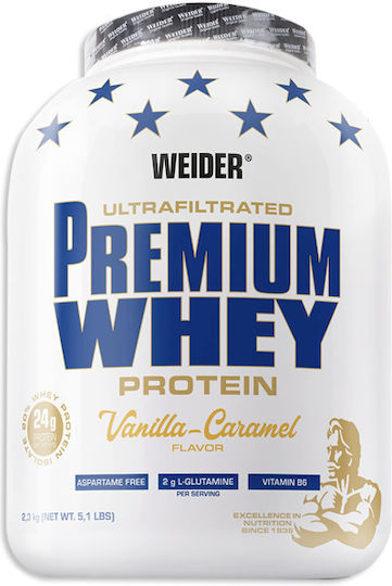 Weider Ultrafiltrated Premium Whey Протеин Суроватъчен с Вкус Ванилов карамел 2.3kg