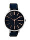 Oozoo Timepieces Watch with Blue Leather Strap