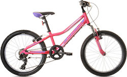 Ideal Strobe 20" Παιδικό Mountain Bike Ροζ με 7 Ταχύτητες