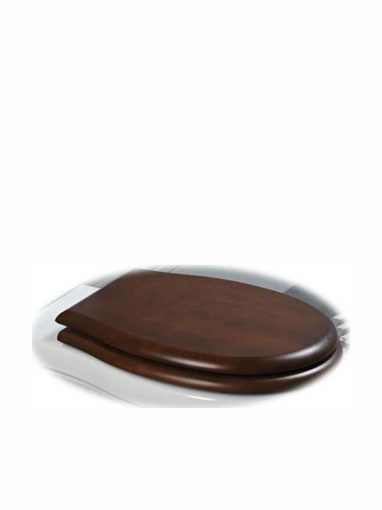 GSI Wooden Soft Close Toilet Seat Brown Classic 51cm