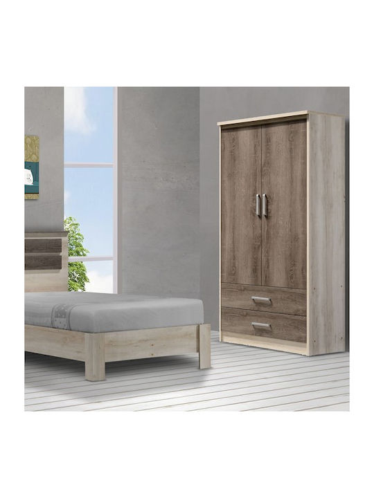 Olympus Δίφυλλη Ντουλάπα Castillo-Toro 81x57x183cm