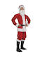 Adult Christmas Santa Claus Costume Red Βελούδο