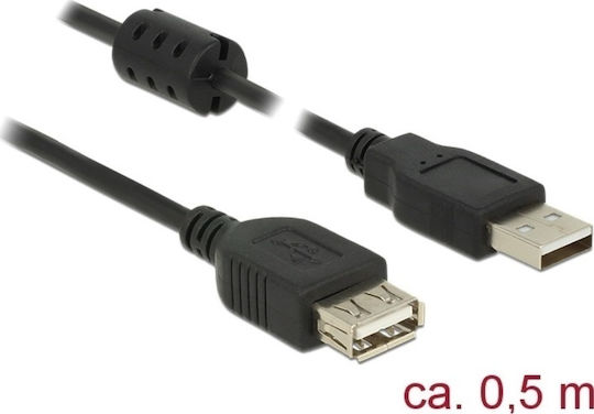 DeLock USB 2.0 Cable USB-A male - USB-A female 0.5m (84882)