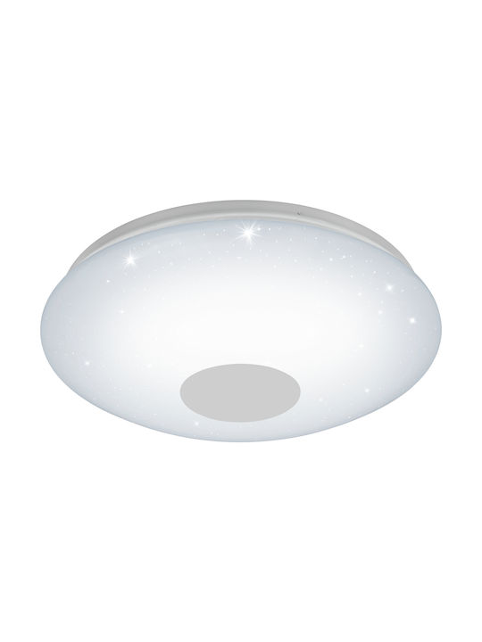 Eglo Voltago-c Μοντέρνα Μεταλλική Πλαφονιέρα Οροφής με Ενσωματωμένο LED σε Λευκό χρώμα 38cm