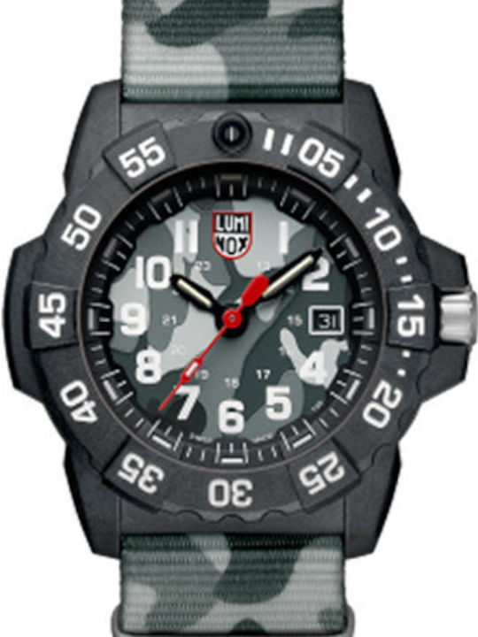 Herrenuhr 45mm Batterie mit Stoffarmband