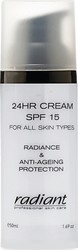 Radiant 24ωρη Κρέμα Προσώπου με SPF15 για Ενυδάτωση, Αντιγήρανση & Ανάπλαση 50ml
