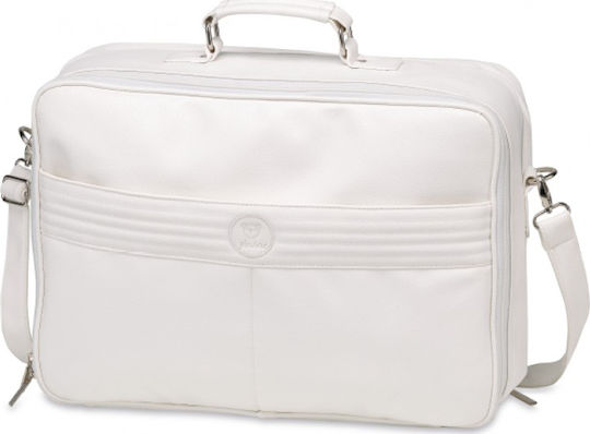 Petite Star Shoulder/Hand Diaper Bag Ecopiel White 35cm.