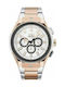 Cerruti Ruscello Watch Chronograph Battery with Pink Gold Metal Bracelet