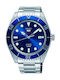Seiko 5 Automatic Ανδρικό Ρολόι 43mm Χρονογράφος Αυτόματο με Ασημί Μεταλλικό Μπρασελέ