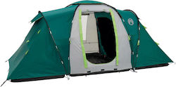 Coleman Spruce Falls 4 Tunnel Green with Double Cloth for 4 People
