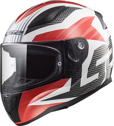 LS2 FF353 Rapid Grid White/Red Motorradhelm Volles Gesicht ECE 22.05 1300gr 10353 23 32