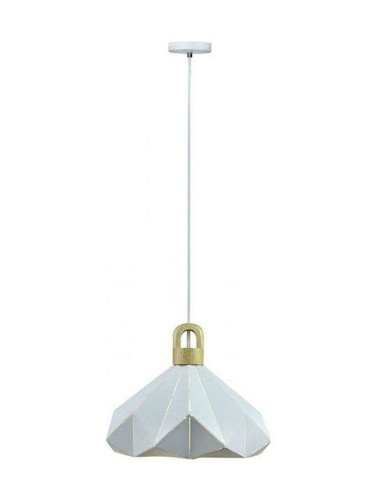 V-TAC VT-7323 Pendant Light Single-Light Bell for Socket E27 White 3949