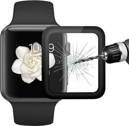 Black Full Face Tempered Glass για το Apple Watch 38mm 1τμχ Series2