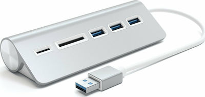 Satechi USB 3.0 Hub 3 Porturi cu conexiune USB-A Argint