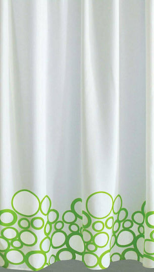 San Lorentzo Bubbles Perdea de Baie Țesătură 180x180cm Verde 1741 GREEN
