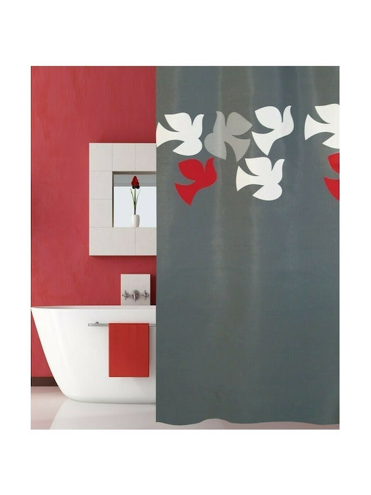 San Lorentzo Dove Fabric Shower Curtain 240x180cm Gray 1780 GREY