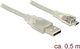 DeLock Regulär USB 2.0 auf Micro-USB-Kabel Gray 0.5m (83897) 1Stück