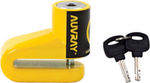 Auvray BD16 Motorcycle Disc Brake Lock with 6mm Pin in Yellow