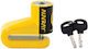 Auvray BD16 Motorcycle Disc Brake Lock with 6mm Pin in Yellow