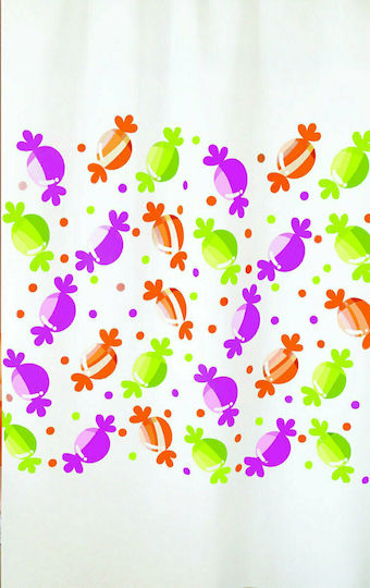 San Lorentzo Candies Shower Curtain Fabric 240x180cm Multicolour
