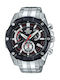 Casio Edifice Watch Chronograph Battery with Silver Metal Bracelet