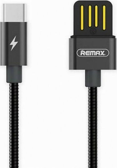 Remax Serpent RC-080a Braided USB 2.0 Cable USB-C male - USB-A Μαύρο 1m