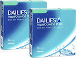 Alcon Aquacomfort Plus 180 Ημερήσιοι Φακοί Επαφής Υδρογέλης