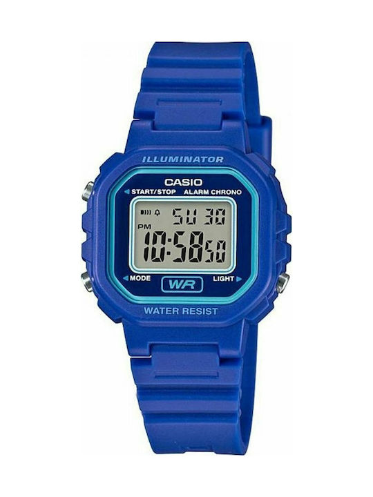 Casio Digital Watch Chronograph with Blue Rubbe...