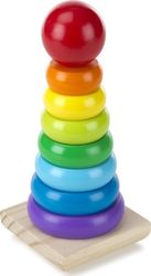 Melissa & Doug Stapelspielzeug Rainbow Stacker Classic Toy aus Holz für 18++ Monate