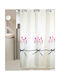 San Lorentzo Bouquet Fabric Shower Grommet Curtain 180x180cm White 1958