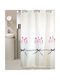 San Lorentzo Bouquet Fabric Shower Grommet Curtain 240x180cm White 1959